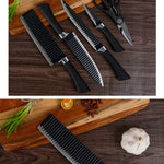 2285 Stainless Steel Knife Set With Chef Peeler And Scissor (6 Pieces)