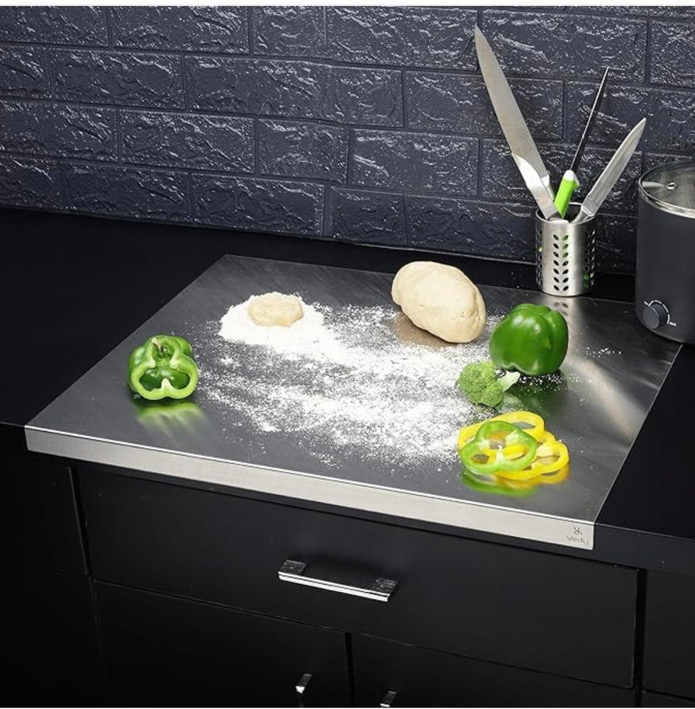 Stainless Steel Chopping Board & Kitchen Countertop - 41 x 31 Cm (Original Big Size).