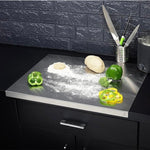 Stainless Steel Chopping Board & Kitchen Countertop - 41 x 31 Cm (Original Big Size).