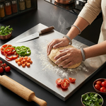 Stainless Steel Chopping Board & Kitchen Countertop - 41 x 31 Cm (Original Big Size).