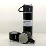 Stainless Steel Vacuum Flask Set With 3 Steel Cups Combo For Coffee Hot Drink And Cold Water Flask Ideal Gifting Travel Friendly Latest Flask Bottle. (500ml)