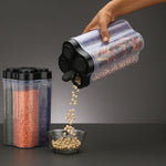 0764b Plastic Lock Food Storage 4 Section Container Jar For Grocery Fridge Container.